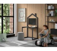 JAXX - DALLAS Bureau pour enfant en pin massif, laqué anthracite