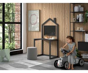 JAXX - DALLAS Bureau pour enfant en pin massif, laqué anthracite