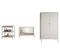 JAXX Ensemble Chambre swingo lit bébé 60x120 + table à langer + armoire 2 portes clay