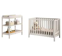 JAXX Ensemble Chambre swingo lit bébé 60x120 + table à langer clay