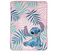 Jay Franco Disney Lilo & Stitch - Plaid Polaire à Fleurs pour Enfant 130 x 150 cm