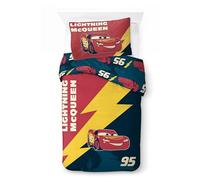 Jay Franco Ensemble de Housse de Couette Kids Disney Cars - Literie Ultra-Douce 100% Coton avec taie d'oreiller, Produit sous Licence Officielle, Multicolore, 2 pièces, lit Simple