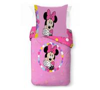 Jay Franco Kids Disney Minnie Mouse Ensemble de Housse de Couette - Literie Ultra Douce avec taie d'oreiller, Housse Uniquement, Couette Non Incluse, Multicolore, 2 pièces, Simple