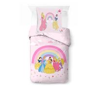 Jay Franco Kids Disney Princess - Parure De Lit Simple Ultra Douce avec Taie, Housse DE Couette Seule (Garnissage Non Inclus), Rose, 2 Pièces