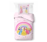 Jay Franco Kids Disney Princess - Parure De Lit Simple Ultra Douce avec Taie, Housse DE Couette Seule (Garnissage Non Inclus), Rose, 2 Pièces