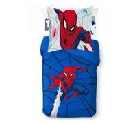 Jay Franco Kids Marvel Spider-Man Comprenant Un Drap et Une taie d'oreiller - Literie Douce et Confortable pour la décoration de la Chambre, Produit sous Licence Officielle, Bleu, 3 pièces Simple