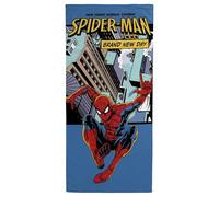 Jay Franco Kids Marvel Spiderman Serviette de Plage 100% Coton - 71 x 147 cm Serviette de Bain Ultra-Douce, Piscine et Voyage, Produit sous Licence Officielle, Multicolore