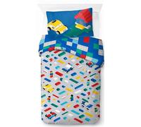 Jay Franco Lego Ensemble Housse de Couette - Linge de Lit Ultra Doux pour Enfants avec Taie d’Oreiller, Housse Seulement (Garnissage Non Inclus), Multicolore, 2 Pièces Simple