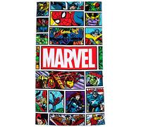 Jay Franco Marvel Comics Vintage Comic - Serviette de Plage Extra Large - 86x162 cm - 100% Coton