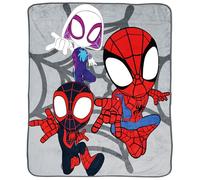 Jay Franco Marvel Spidey et Ses Amis extraordinaires - Plaid Polaire pour Enfant 130 x 150 cm avec Miles Morales et Ghost-Spider Gwen