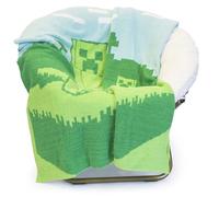 Jay Franco Minecraft Creeper Plaid Doux - 127 x 152 cm Maille pelucheuse, literie Confortable