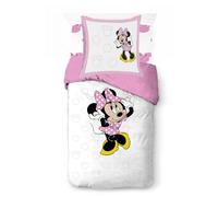 Jay Franco pour Enfants Disney Minnie Mouse Ensemble de literie - Literie Douce et Douillette décoration de la Chambre, Produit sous Licence Officielle, Blanc, 3 pièces pour lit Simple