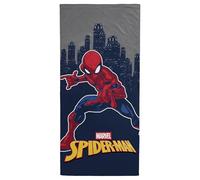 Jay Franco Serviette de Plage Kids Marvel Spiderman 100% Coton - 71 x 147 cm, Ultra-Douce, pour Le Bain, la Piscine et Les Voyages, Produit sous Licence Officielle, Gris