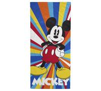 Jay Franco Serviette Enfant Disney Mickey Mouse - pour Le Bain, la Plage et la Piscine - 100% Coton, 71 x 147 cm - Serviette de Plage Fille ou garçon