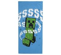 Jay Franco Serviette Enfant Minecraft avec Creeper - pour Le Bain, la Plage et la Piscine - 100% Coton, 71 x 147 cm - Serviette de Plage Fille ou garçon