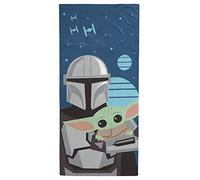 Jay Franco Star Wars Mandalorian Il est avec Moi - Serviette de Plage - 71x147 cm - 100% Coton