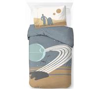 Jay Franco Star Wars Millennium Falcon Death Star 100% Coton Ensemble Housse de Couette Lit Simple - Comprend Une Taie d’Oreiller 50 x 70 cm
