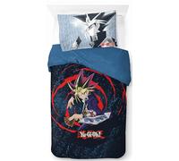 Jay Franco YU-Gi-Oh Time to Duel 100% Coton Ensemble Housse de Couette Lit Simple - Linge de Lit Comprend Une Taie d’Oreiller 50 x 70 cm
