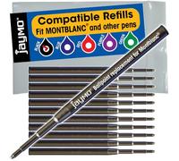 Jaymo - 12 recharges noires pour stylo bille Montblanc 116190-98 mm de long