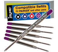 Jaymo Lot de 6 recharges de stylo à bille à encre gel G2 de rechange pour Parker 30525PP/30526PP et Bastion 98 mm de long Violet