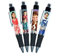 Jaymo PixPen - Stylo photo DIY - Créez votre propre stylo personnalisé - Insérez une photo de portefeuille de 6,3 x 4,4 cm ou créez et imprimez des inserts en ligne - Lot de 4