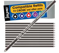 Jaymo Recharge de stylo à bille multifonction standard de rechange pour Cross 8518 et Schmidt 635 - Mesure 67 mm de long - D (D1) - 12 Violet