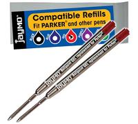 Jaymo Recharge pour stylo à bille à encre gel G2 de rechange pour Parker 30525PP/30526PP - 98 mm de long - 2 rouges