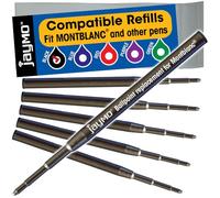Jaymo Recharge pour stylo bille Montblanc 128211 - Mesure 98 mm de long - 6 recharges noires
