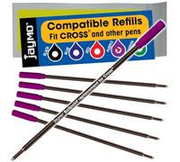 Jaymo Remplacement pour Cross 8511/8513/8515 - Mesure 116 mm de long - Recharge pour stylo à bille - 6 violet