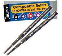 Jaymo Remplacement pour Montblanc 128211 - Mesure 98 mm de long - 2 recharges pour stylo à bille - Noir