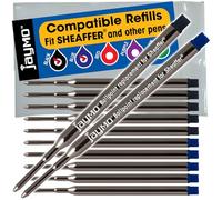 Jaymo Remplacement pour Sheaffer K 99335/99325 - Mesure 95 mm de long - Recharge pour stylo à bille - 6 noir + 6 bleu, (90841)