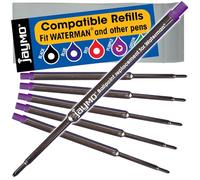 Jaymo Remplacement pour Waterman 834254/834264 - Mesure 112 mm de long - Recharge pour stylo à bille - 6 Violet