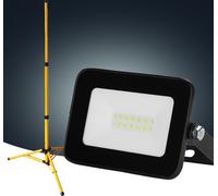 Jayseuw 10W LED Projecteur de chantier Projecteur trépied Projecteur extérieur Lampe de travail Projecteur de chantier IP66 étanche Blanc froid