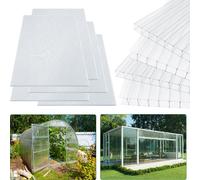 Jayseuw 5x Plaque alvéolaire légère Polyvalente Résistante Transparente 8 mm 60,5 x 121 cm