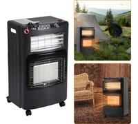 Jayseuw Chauffage radiant à gaz Chauffage à gaz 4200 watts y compris tuyau, brûleur céramique infrarouge, bouteilles de gaz butane ou propane jusqu'à 15kg