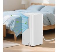 Jayseuw Déshumidificateur d'air électrique 16L/24h, déshumidificateur avec écran LED, minuterie - contre l'humidité, séchage du linge, dégivrage, arrêt automatique, tuyau d'évacuation, taille de la pi