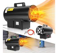 Jayseuw Gas Heizbläse 30 kW Direct, canon à chaleur gaz, débit d'air 650 m³/h, chauffage à gaz avec tuyau, détendeur, pour bouteille de propane/butane