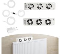 Jayseuw kit d'extension pour radiateur, universel, adaptateur secteur inclus, 3 ventilateurs Duo Set