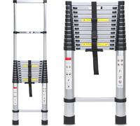 Jayseuw Premium Alu Échelle télescopique Échelle pliante Hauteur 5M Antidérapant Échelle polyvalente