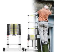 Jayseuw Premium Alu échelle télescopique échelle pliante hauteur 5M antidérapante échelle multi-usages avec stabilisateur