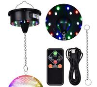 Jaywool Lumières de moteur sphérique disco avec télécommande, rotation réglable de 3 à 15 minutes, 18 LED pour moteur à billes 8, 10, 12, 16, 20, 24
