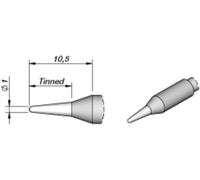 JBC Tools C245041 Panne de fer à souder forme ronde, droite Taille de la panne 1.0 mm Longueur de la panne 10.5 mm Contenu 1 pc(s)