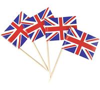 JBCD Lot de 200 cure-dents en forme de drapeau du Royaume-Uni pour décoration de cupcakes
