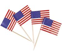 JBCD Lot de 200 décorations pour cupcakes Motif drapeaux