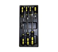JBM 10676 Module de 7 tournevis plats pour chariot à outils