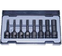 JBM 52339, Coffret de douilles à cliquet, Noir, 8 têtes/têtes, 1/2", Métrique, 5,6,7,8,10,12,14,17 mm