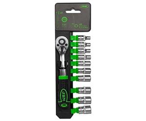 JBM 54030 F Cliquet 72 dents avec set d'embouts 1/4"
