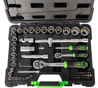 Jbm Coffret à outils avec douilles galvanisées 12 pans 74 pièces Argent Argent One Size
