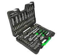JBM Lot de 108 douilles hexagonales - finition chromée - 4 mm à 32 mm - Kit de mèches de vis - Accessoires de fixation pour vis hexagonales et Torx