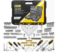 JCB | Coffret à outils rempli, 1/4", 3/8", hexagonal, 216pcs, set d'outils, caisse à outils, boîte à outils
